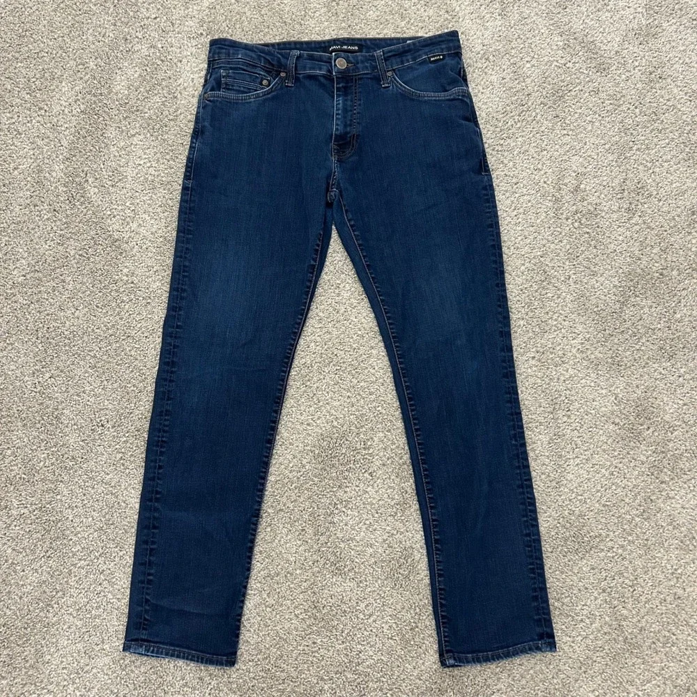 Mavi Marcus‎ Slim Straight Leg Jeans 34x32 (Fits 34X31) Dark Blue Indigo Stretch